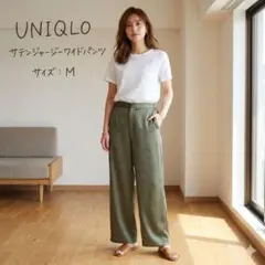 ユニクロ　グレー スラックス ウエストゴム68cm Mサイズ