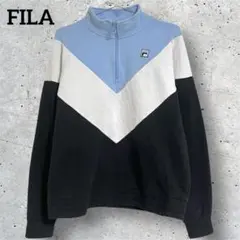 FILA フィラ　ハーフジップ　スウェット　トレーナー　古着