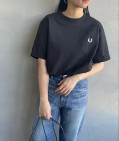 FRED PERRYワンポイントロゴ刺繍 リンガーTシャツ