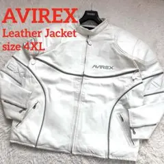 ✨希少特大✨アヴィレックスAVIREX レザー シングルライダース 本革 4XL