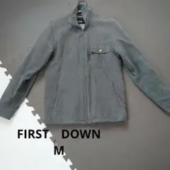 FIRST DOWN こげ茶 ジップアップジャケット　Mサイズ　メンズ