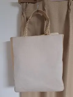 laura ashley ローラアシュレイ トートバッグ アイボリー 革 レザー