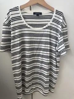 最終値下げBurberryボーダーTシャツ黒白のサムネイル