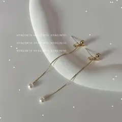 silver925✨2way 14K金 T字 ゴールドチェーン 淡水パール 真珠