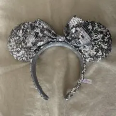 ミニーカチューシャ シルバー スパンコール