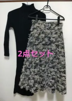 バースデーバッシュ　バースデイバッシュ　ラメ　スカート　ツイード　ワンピース