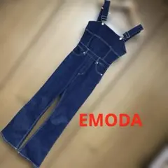 美品　EMODA エモダ　フレアサロペット　デニム