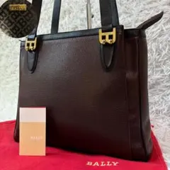 希少✨バリー トートバッグ Bロゴ ゴールド金具 ヴィンテージ 大容量 ブラウン