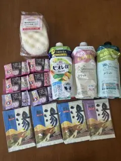 【豪華14点セット】バス用品まとめ売り！ビオレ・メリット・バブ・入浴剤・スポンジ