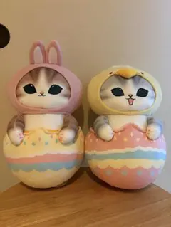 mofsand イースターにゃんBIGぬいぐるみ全2種とおまけマスコット2種
