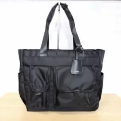 極美品✨ SHIPS ビズ ワイド ブリーフ トート バッグ　黒　ビジネスバッグのサムネイル