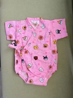 アンパンマン 甚平 ロンパース ピンク 80cm お祭り ベビー 女の子 ガール