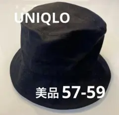 UNIQLO、黒、帽子、 アウトドアハット 57-59cm 、L