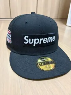 Supreme ブラック ベースボールキャップ 7 1/2