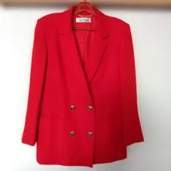 値下げ] Salvatore Ferragamo レッドテーラードジャケット - メルカリ