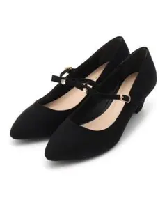 *クチュールブローチ ビジューリボンストラップパンプス*サンダル