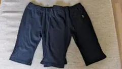 2枚セット 黒 キッズ ハーフパンツ 140cm