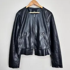 ZARA　フェイクレザージャケット　黒　サイズ30　※はがれあり　HR1954