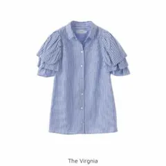 The Virgnia 袖ボリュームブラウス ストライプ　フリル袖のサムネイル
