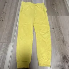 H&M キッズ ロング裏起毛パンツ イエロー 135