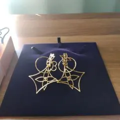 Louis Vuitton ゴールドピアス 幾何学デザイン