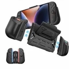 Switch 2 保護カバー カード6枚収納 スタンド＆グリップ付き
