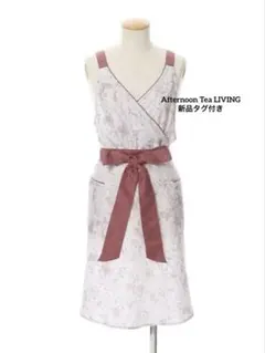 【新品タグ付】Afternoon Tea アフタヌーンティー　花柄エプロンピンク