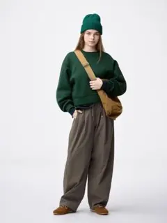 バレルレッグパンツ ワイドパンツ