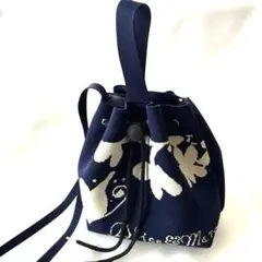 巾着ショルダーバッグ　キャンバス