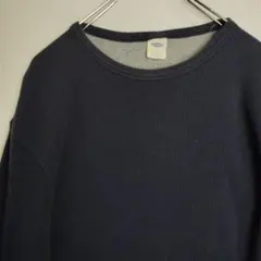 オールドネイビー 長袖シャツ ロンT サーマルシャツ 無地 ネイビー メンズL