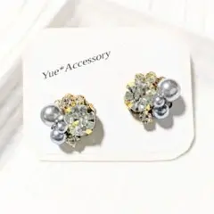 S-361　ハンドメイド☆ビジューピアス／イヤリング