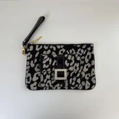 【新品未使用】アッシュアンドダイヤモンド　クラッチバッグ　ポーチ　ヒョウ柄