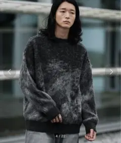 24AW wym mohair blend jacquard knit L