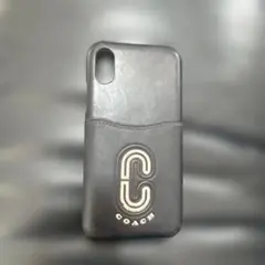 COACH ブラックレザー iPhoneXS ケース