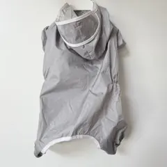 ダイソー 犬用 レインコート Lサイズ グレー フード付き ドッグウェア 雨具のサムネイル
