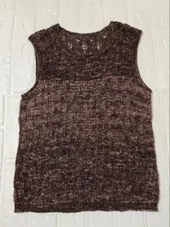 Pハンドメイド　手編みベスト