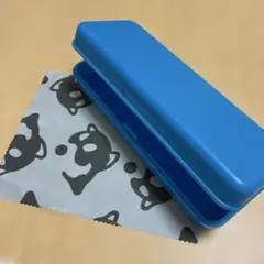 Zoff青いメガネケース クリーニングクロス付き