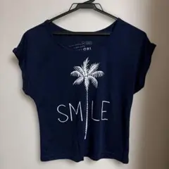 GRL ネイビー 半袖Tシャツ