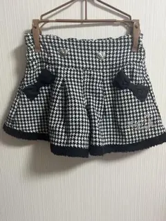 千鳥格子 ハーフパンツ リボン付き 120