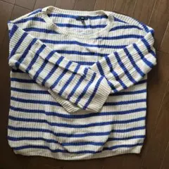 Gap ボーダー柄 長袖薄めニットセーター Sサイズ
