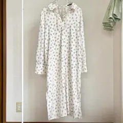 kastaneシャツワンピース 美品 ボタニカル バックリボン