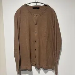 NANO.UNIVERSE ブラウン　カーディガン　ノーカラー　クルーネック