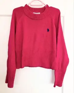 U.S. POLO ASSN. ピンク ニット セーター 長袖　M