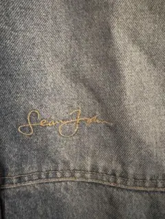 ✅Sean John 刺繍 ペイント 極太 デニムパンツ SEAN JOHN ショーンジョン 刺繍ロゴ 極太ヒップホップ デニム