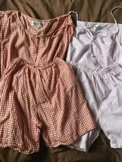룸웨어 셋업 깅엄 체크 2컬러