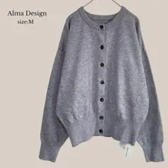 Alma Design✨タグ付き美品✨ニットカーディガン　ゆったり　もっちり　M