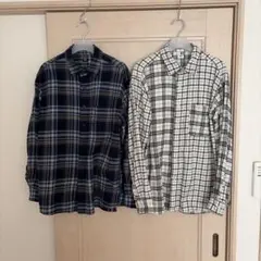 UNIQLO 2025FW フランネルチェックシャツ 2枚セット