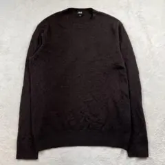 訳あり　ユニクロ カシミヤ100％ クルーネックセーター M ブラウン