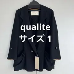 【qualite】テーラードジャケット　黒　サイズ1のサムネイル