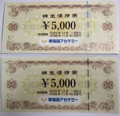 早稲田アカデミー 株主優待券 5000円✕2枚